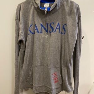 VS Pink Kansas Jayhawks quarter zip